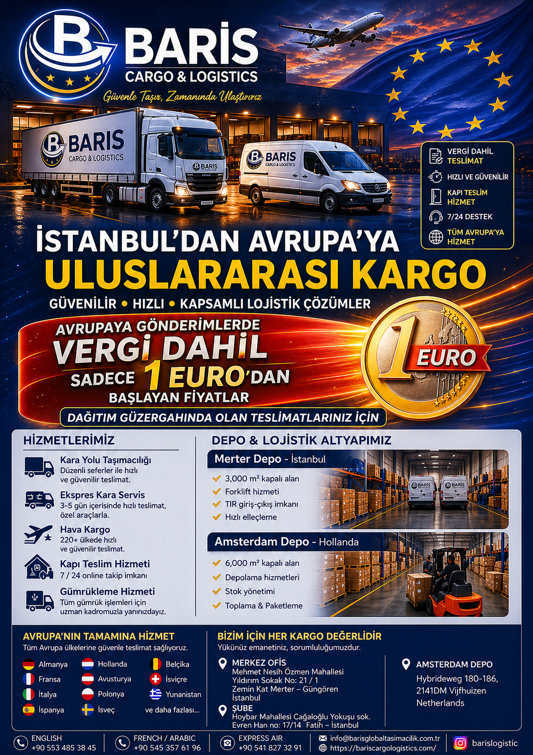 İstanbul'dan Avrupa'ya Uluslararası Kargo ve Lojistik Çözümleri