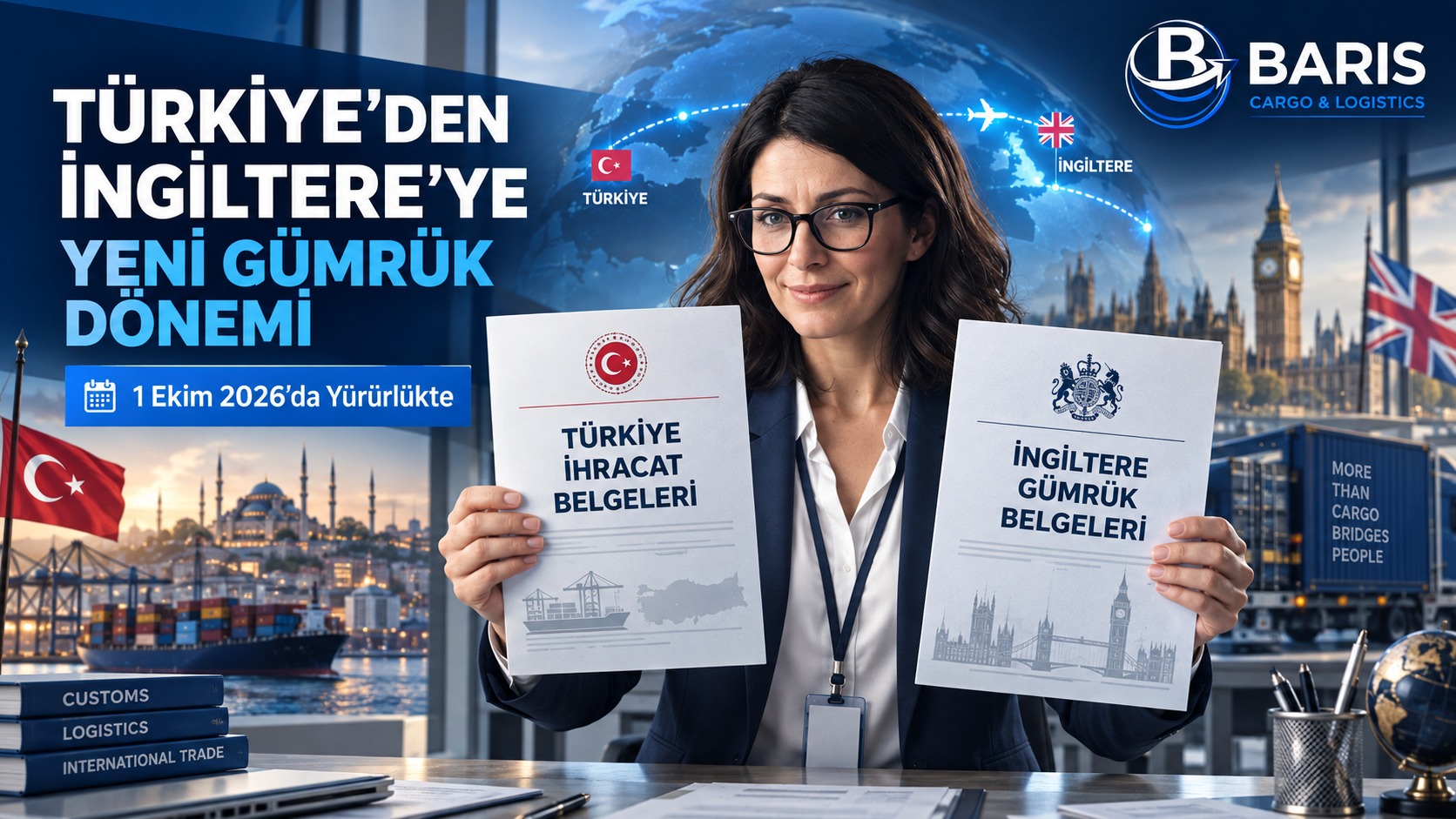 Barış Cargo ile Türkiye’den İngiltere’ye gönderilerde 1 Ekim 2026 yeni gümrük tarifesi